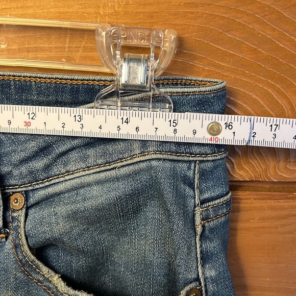 American Eagle Men’s Active Flex Jeans 30x32 Blue Distressed Denim Straight Y2K - Picture 3 of 7